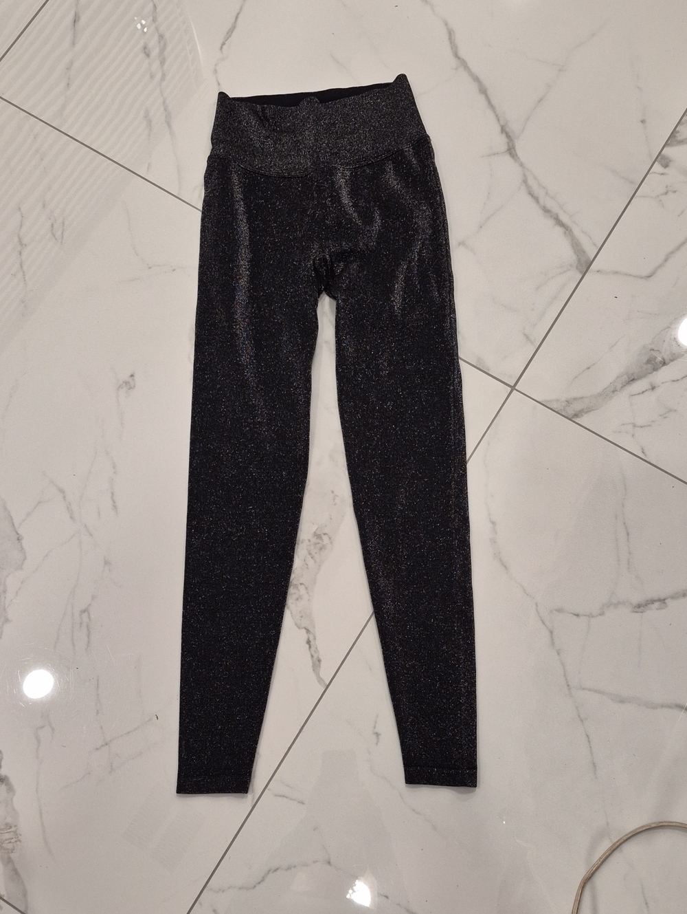 PINK Victoria's Secret Sparkle Black High-Waist Leggings